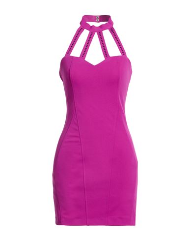 Woman Mini dress Fuchsia Size 8 Polyester, Elastane