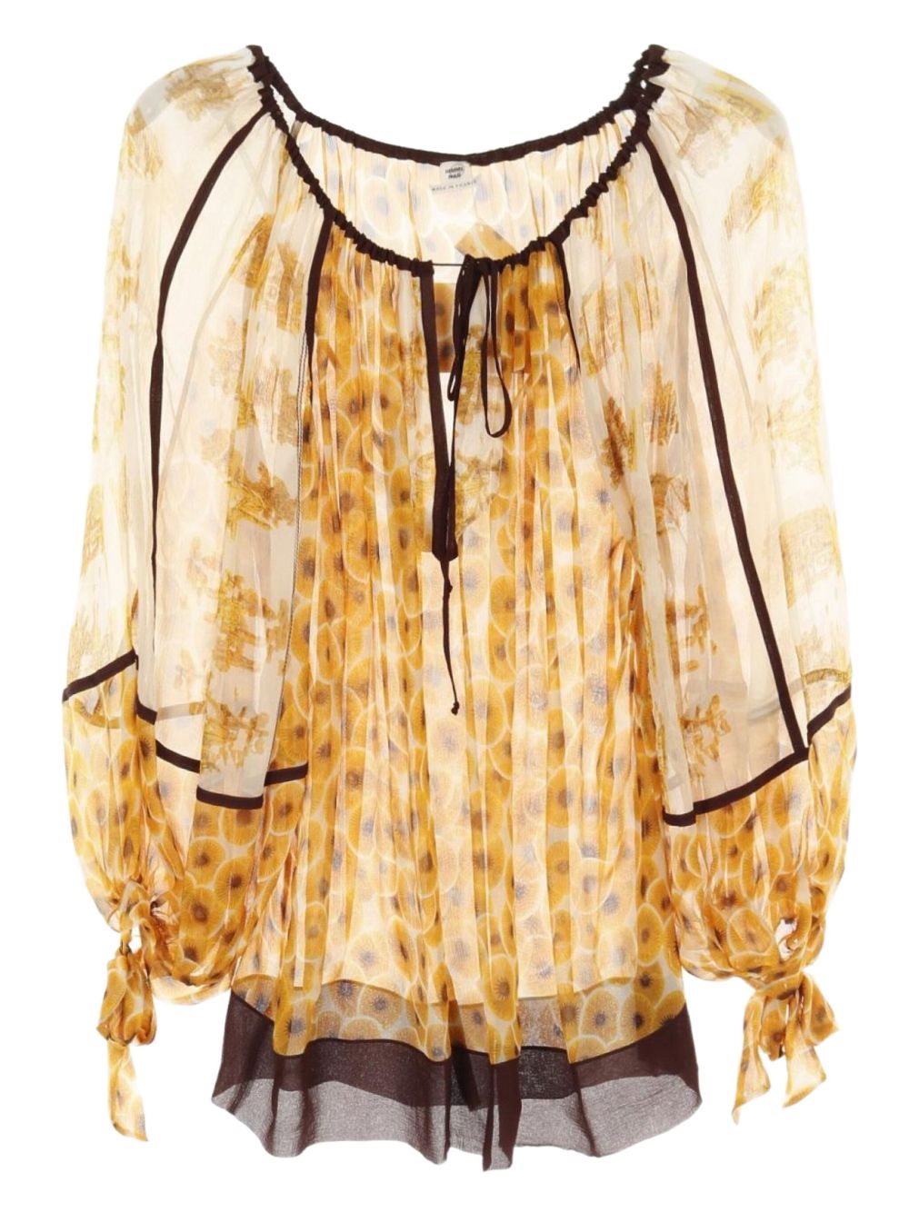 10's silk blouse - Orange