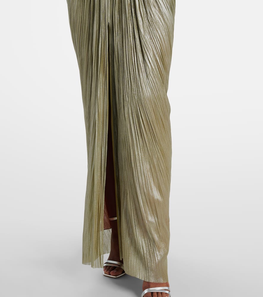 Jasleen strapless silk tulle corset gown