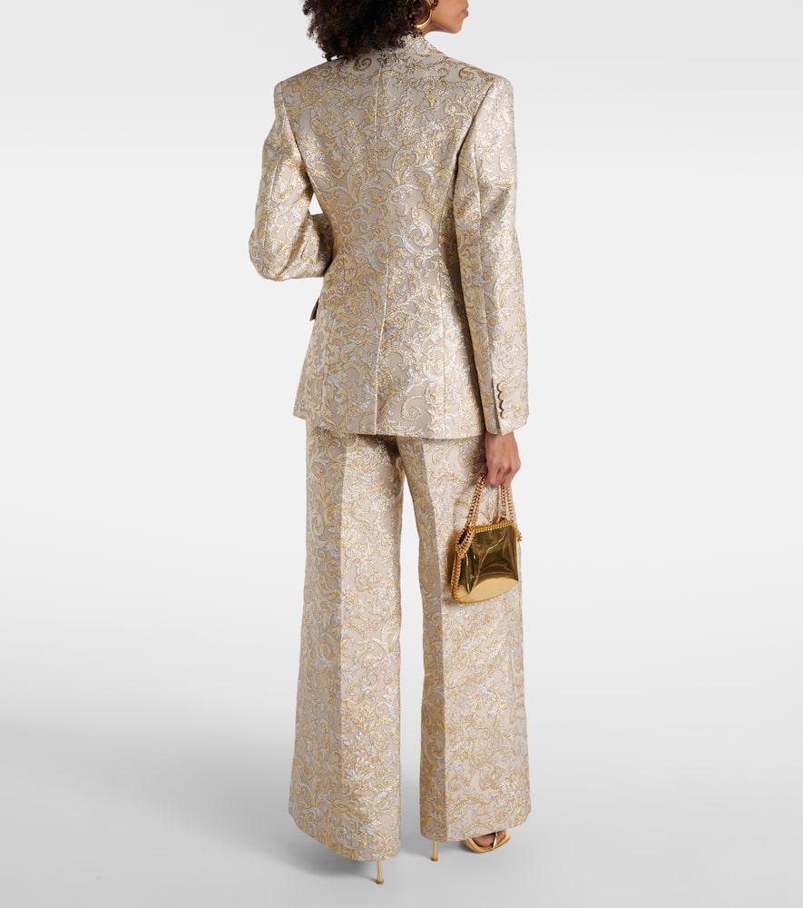 Single-breasted brocade blazer
