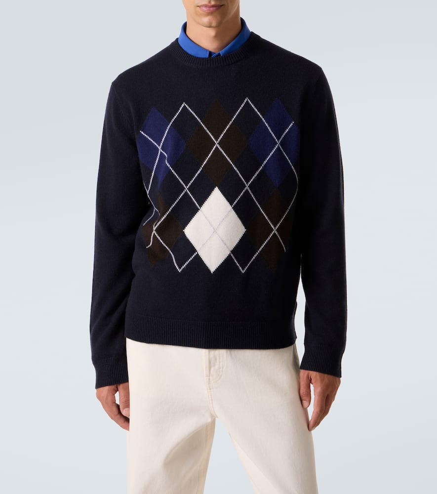Argyle cashmere sweater