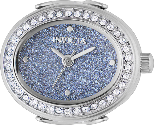 Crystal-Embellished Blue Dial Watch — Blue