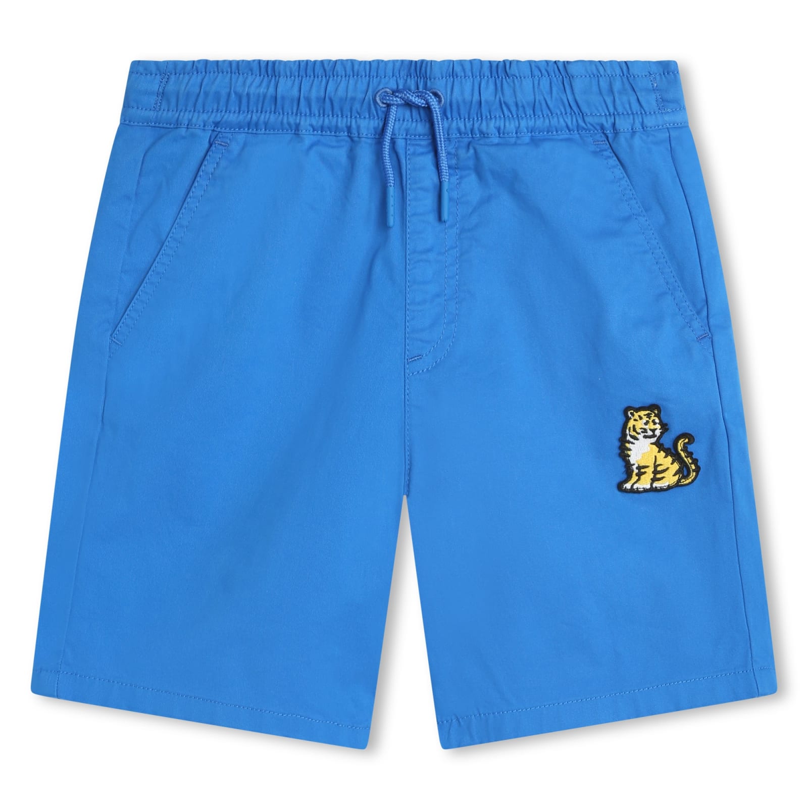 Logo-embroidered track shorts - Blue
