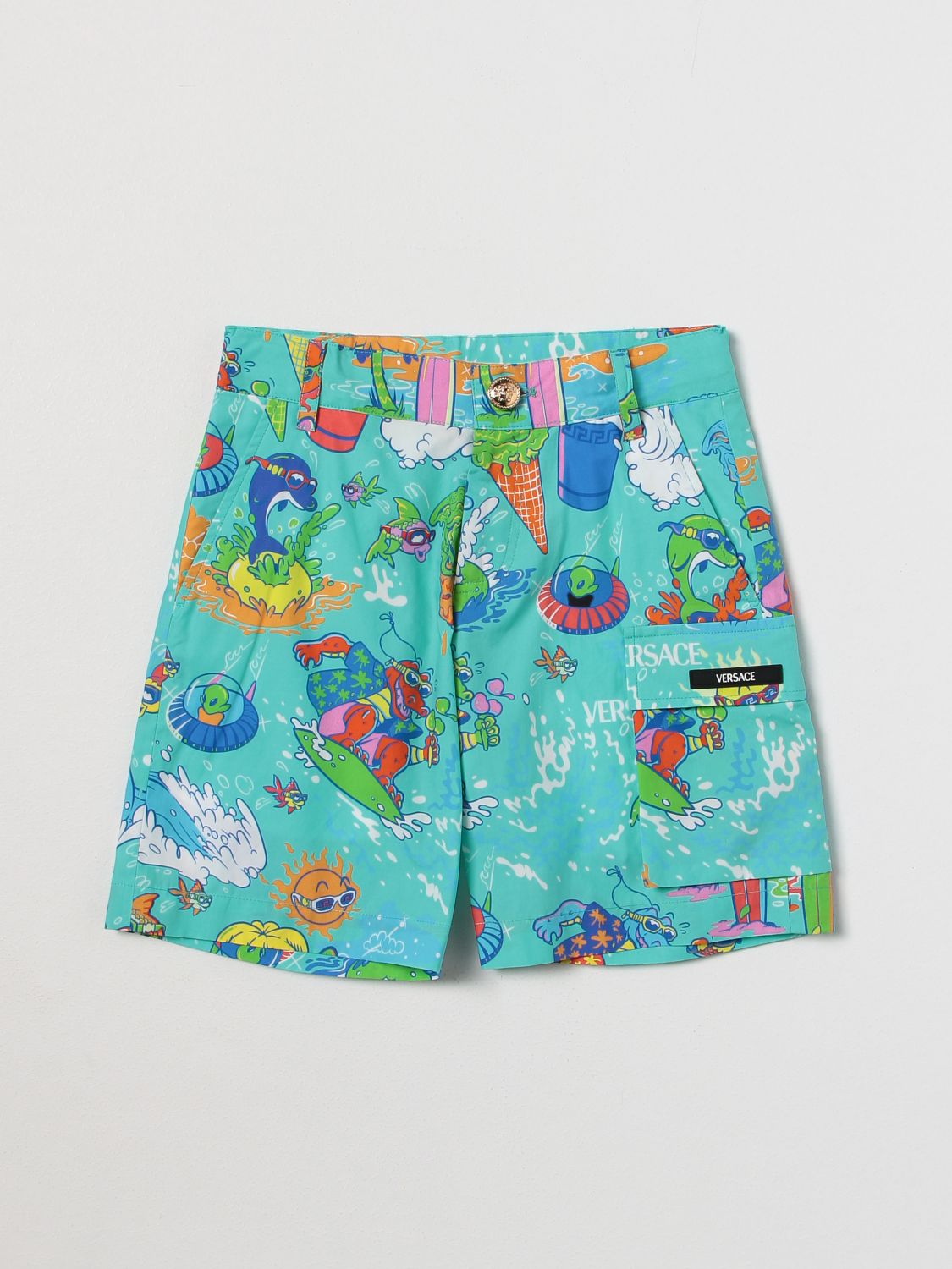 Shorts Kids color Green