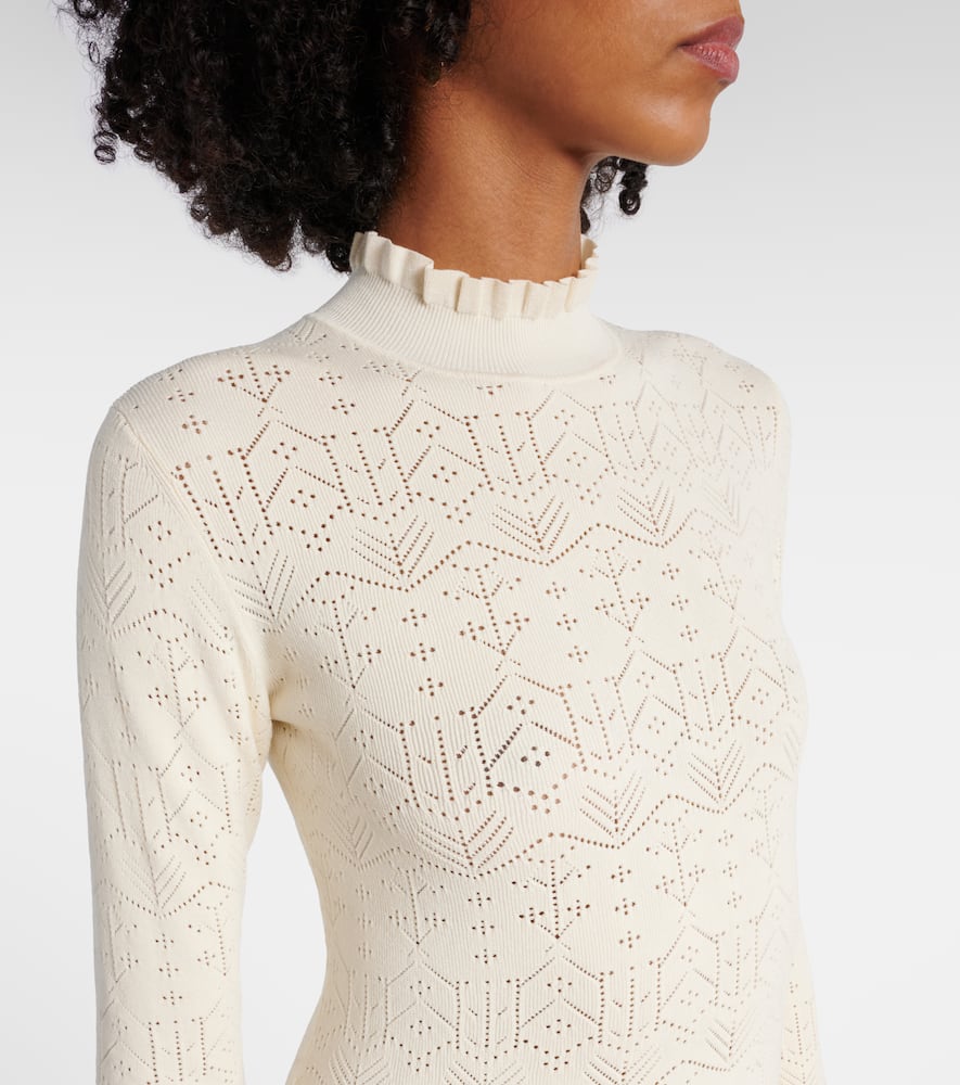 Gisole pointelle turtleneck maxi dress