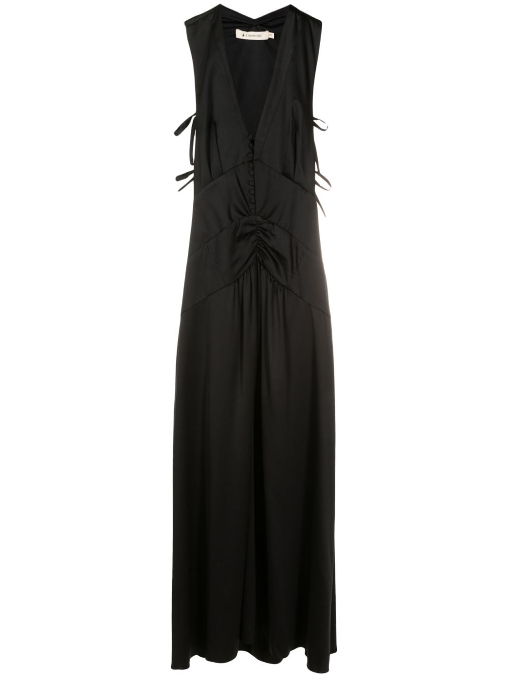 Teres satin maxi dress - Black