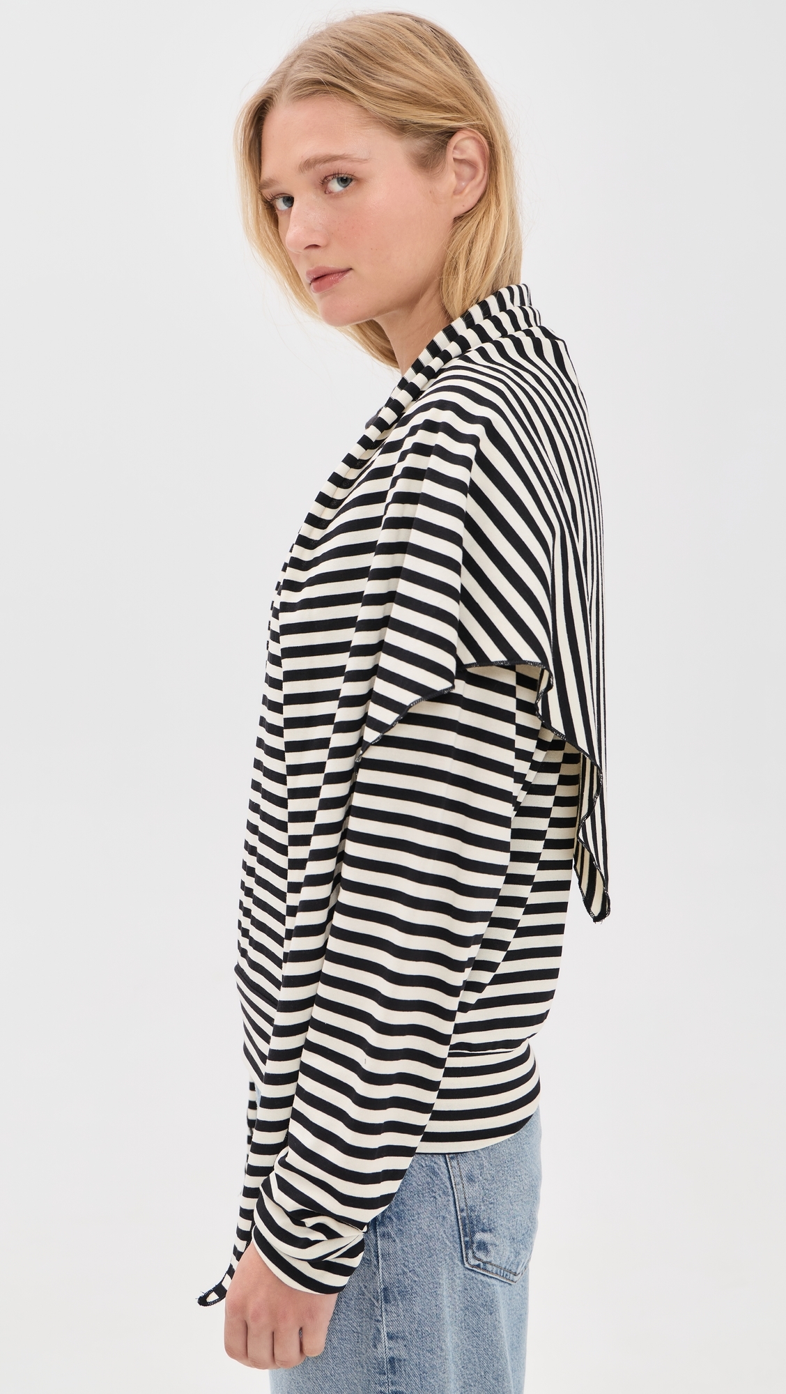 Olsen Long Sleeve Top Onyx Stripe