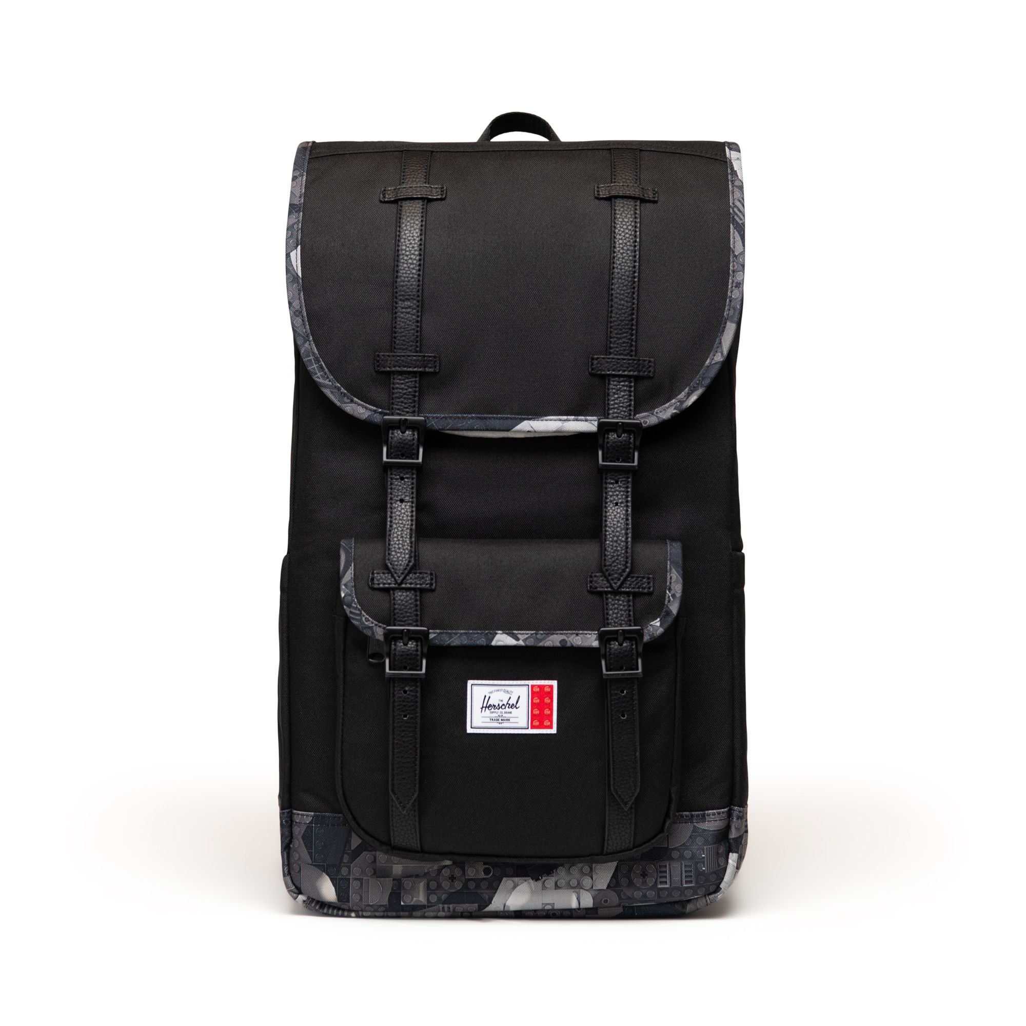 Herschel Little America Backpack - Black/Abstract Bricks Black