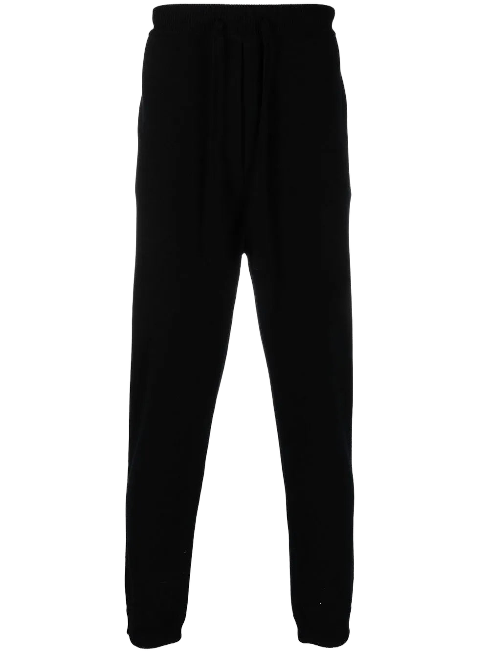 Cashmere-Virgin Wool Blend Joggers — Black