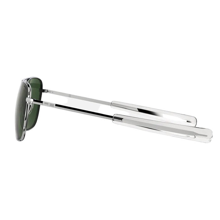 Randolph Engineering Man AF126 Bright chrome Outlet sunglasses Metal Silver Green Squared Norma
