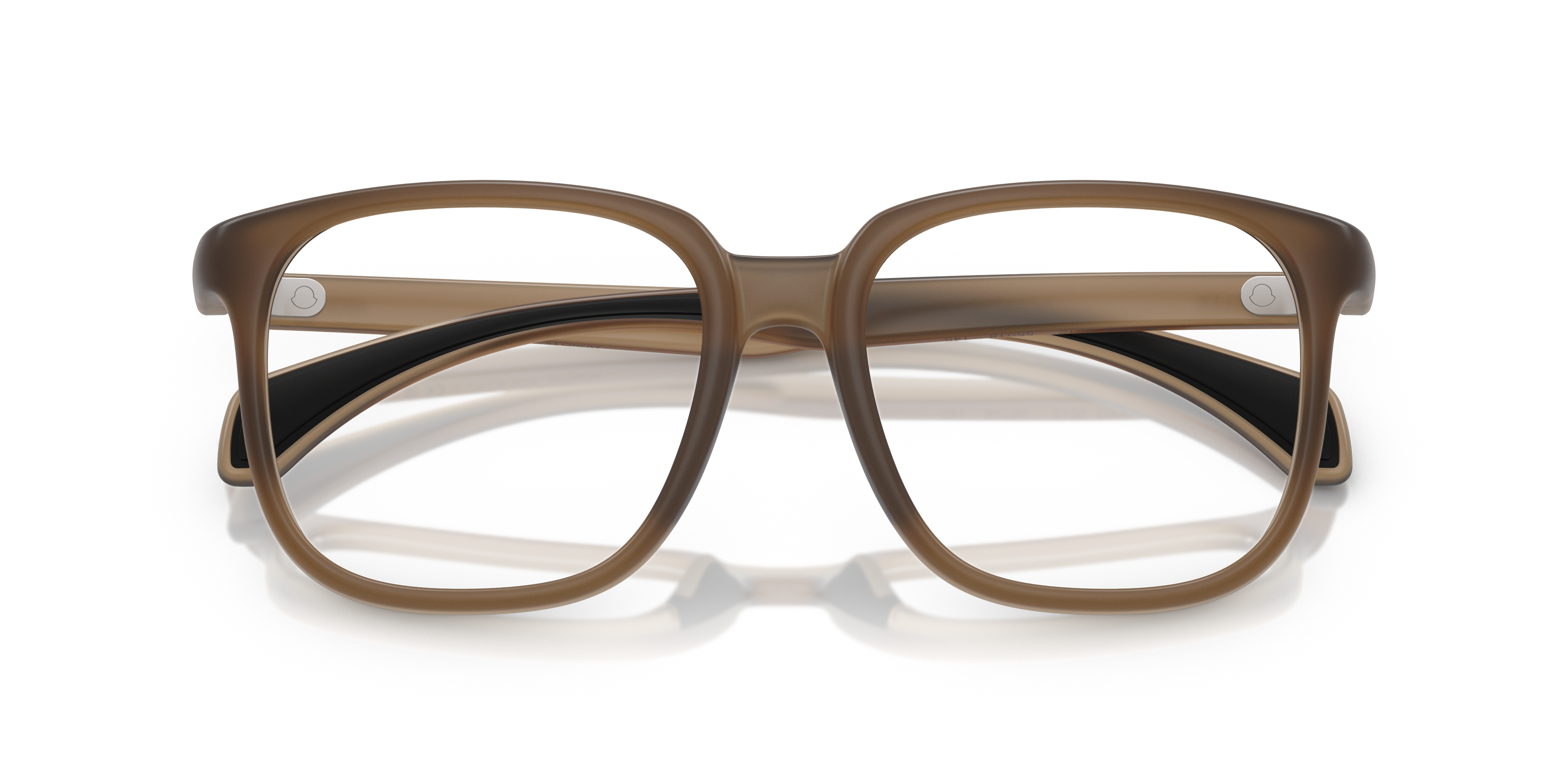 Moncler Unisex Moncler ME3003 5012 Monturas ópticas Inyectado Marrón Transparente Cuadrada Norma
