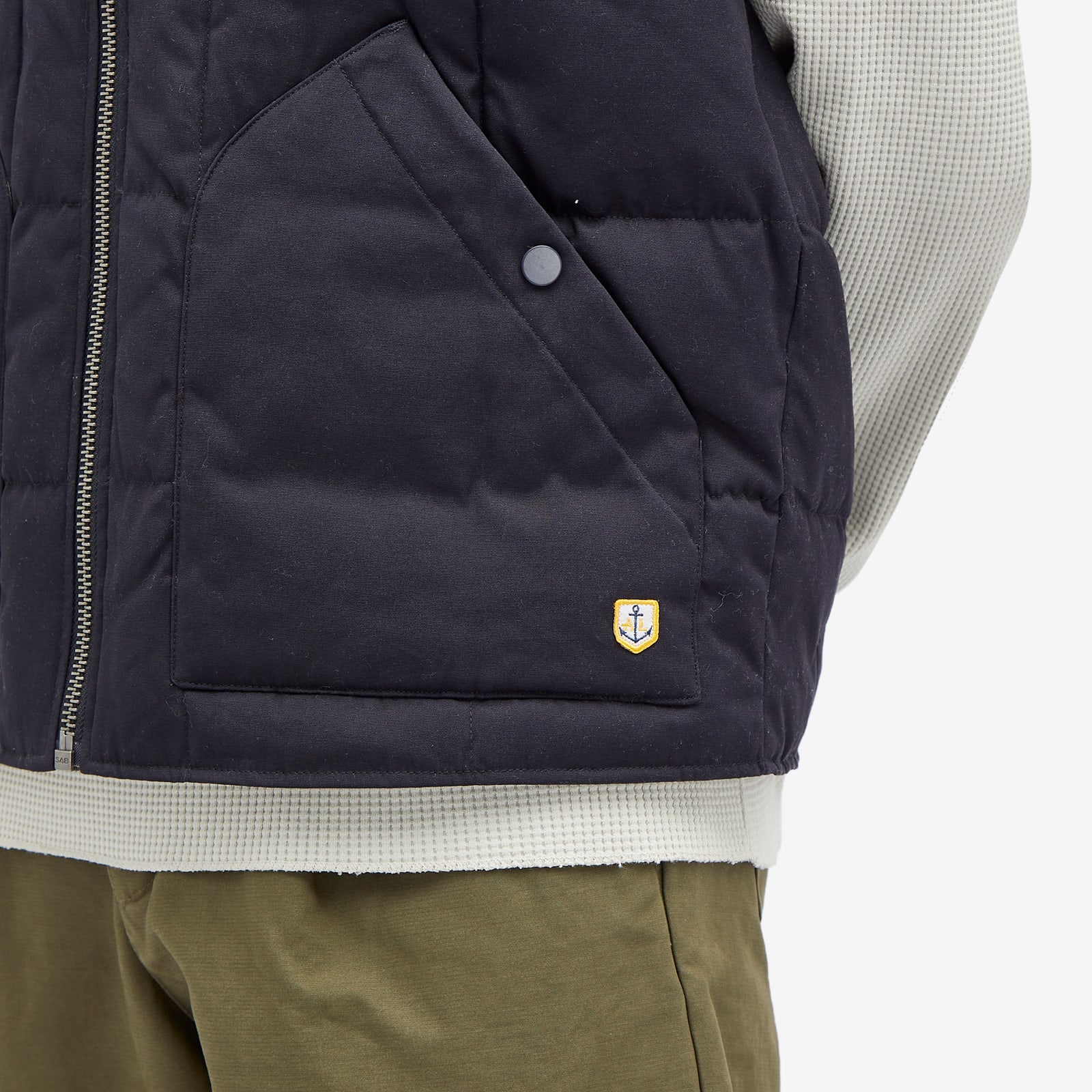 Armor-Lux Men's Padded Zip Vest in Rich Navy