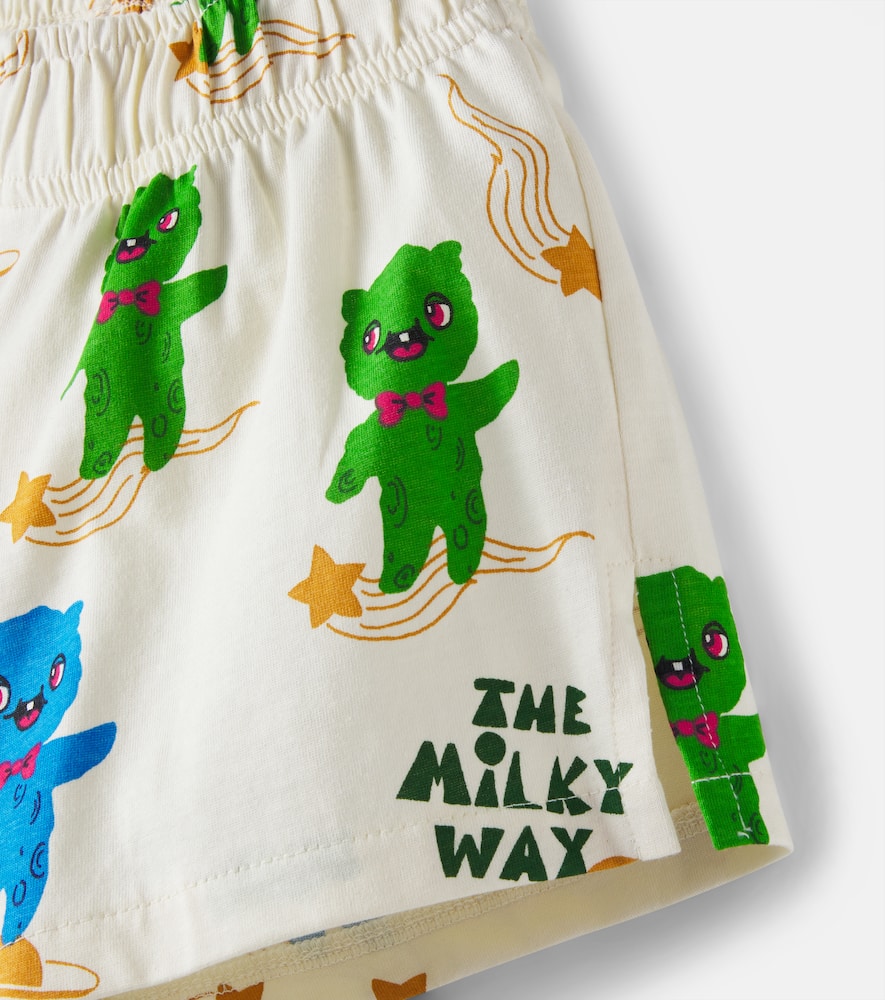 Alien printed cotton jersey shorts