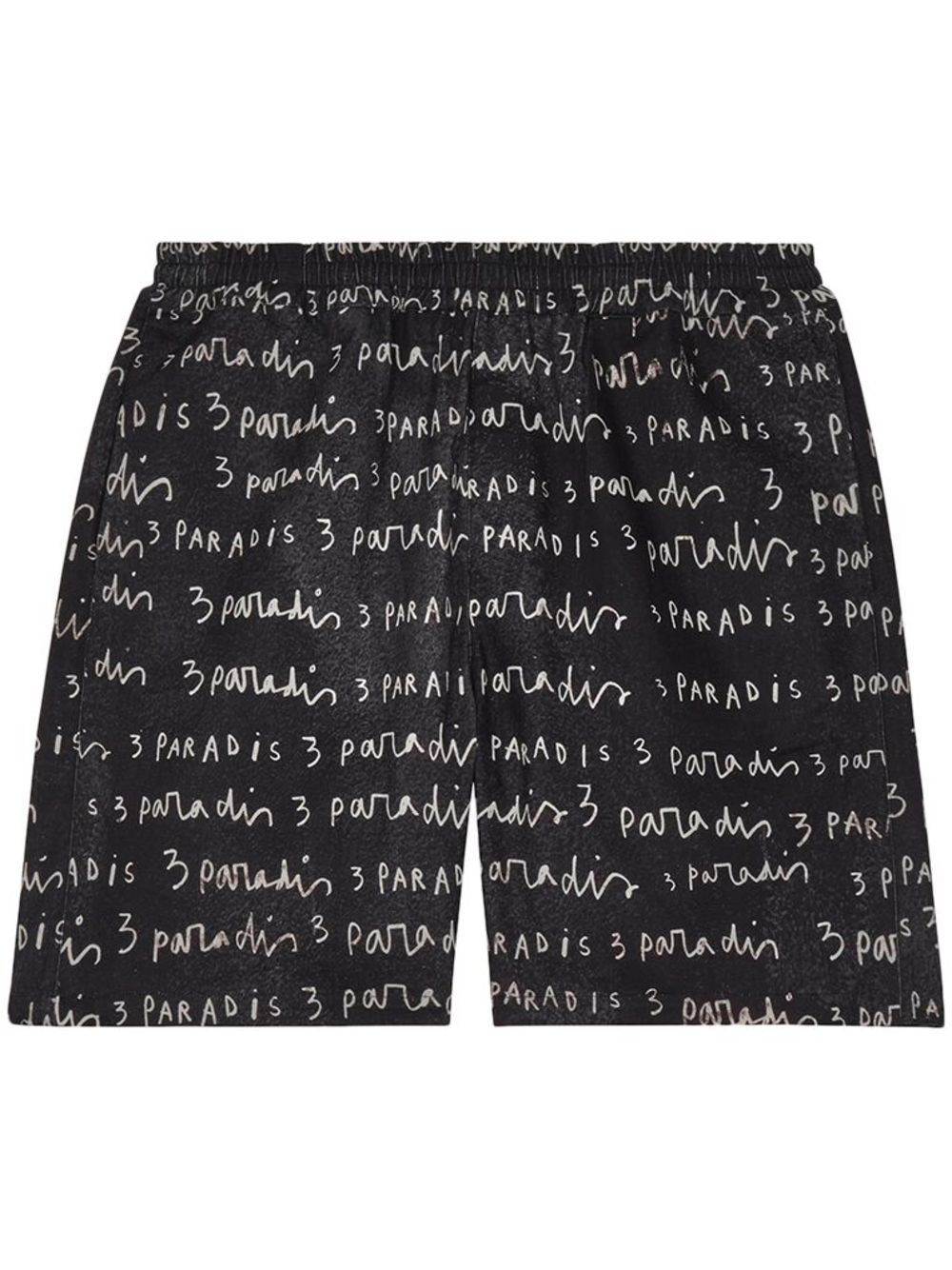 Logo-print poplin shorts - Black