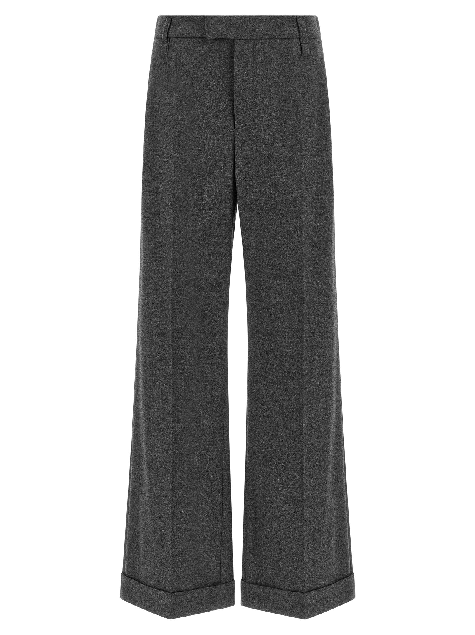 Virgin Wool and Cashmere Blend Trousers — Gray