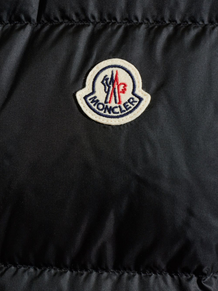 Black Sleeveless Logo Jacket