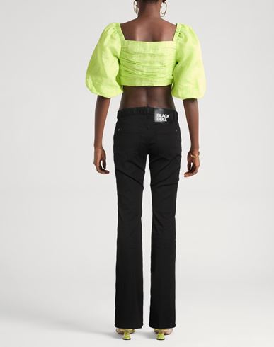 Woman Jeans Black Size 0 Cotton, Elastane
