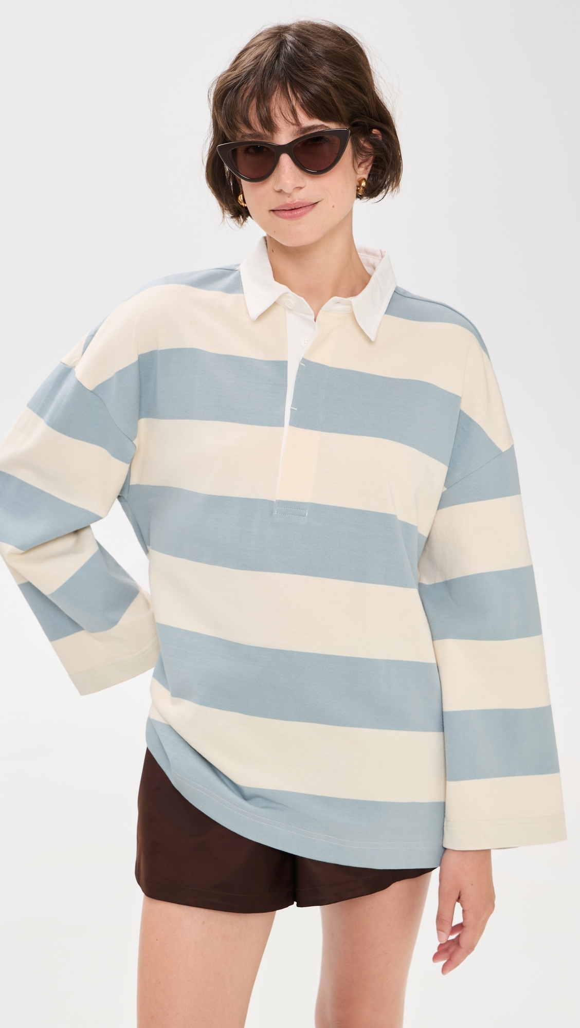 Chester Long Sleeve Rugby Shirt Baby Blue