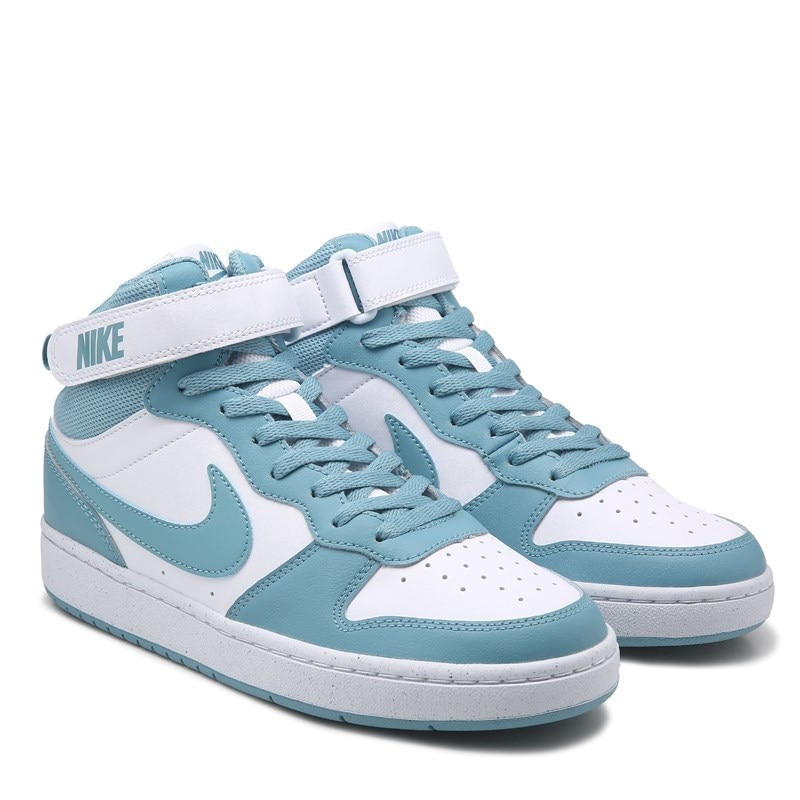 Kids' Court Borough Mid 2 High Top Sneaker Big Kid Shoes (Denim/White)