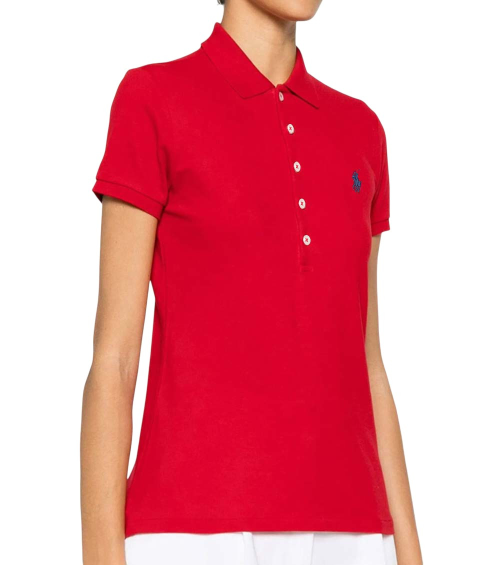 Red Logo Shirt Collar Polo