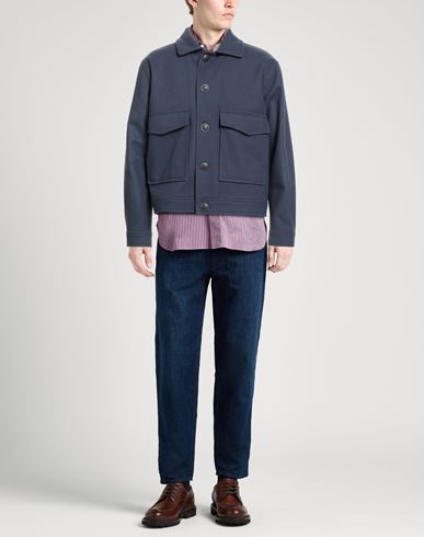 Man Jacket Slate blue Size 38 Virgin Wool, Polyamide, Cashmere
