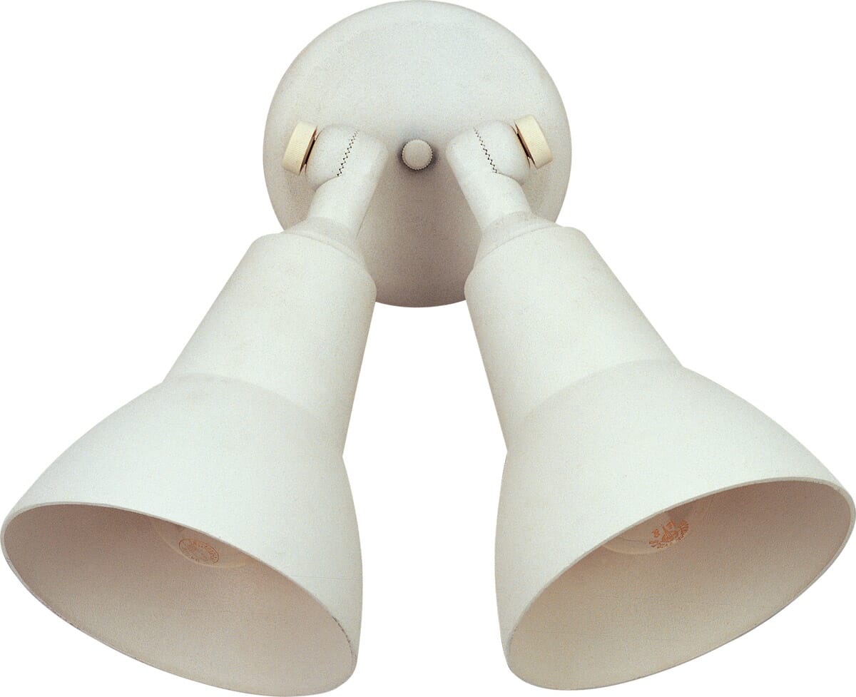 White Two Light Outdoor Wall Lantern from the Spots Collection