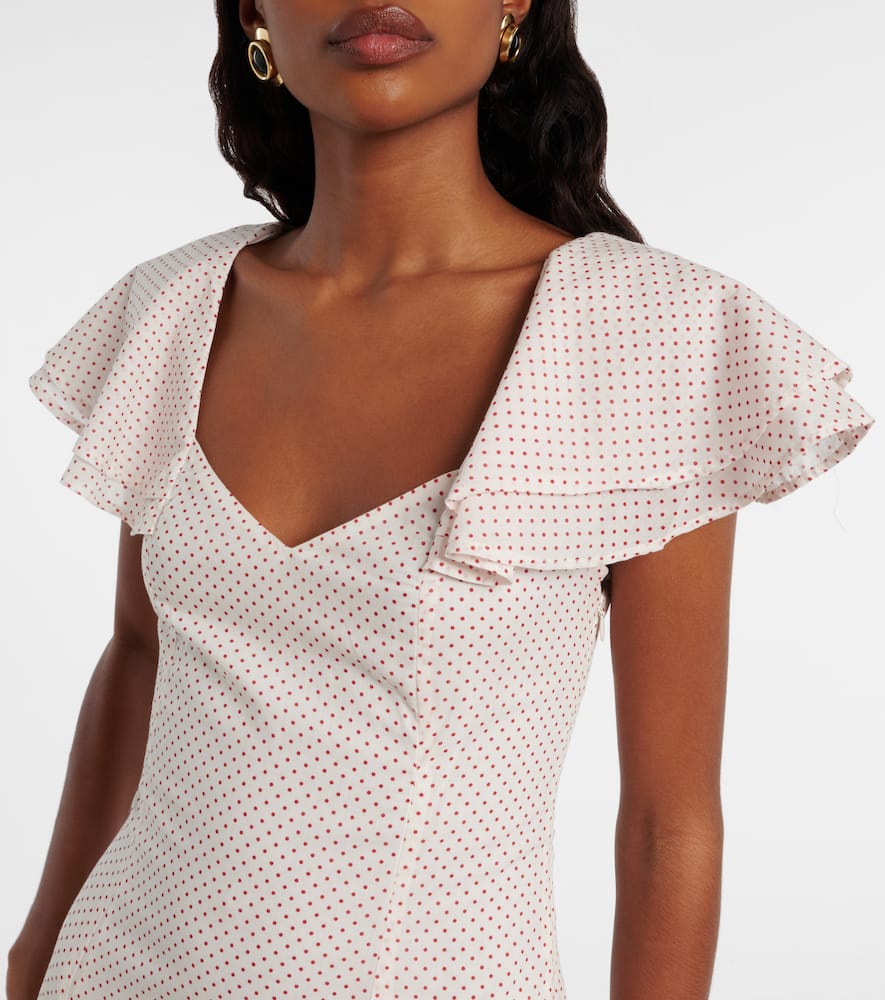 Marlowe polka-dot cotton maxi dress
