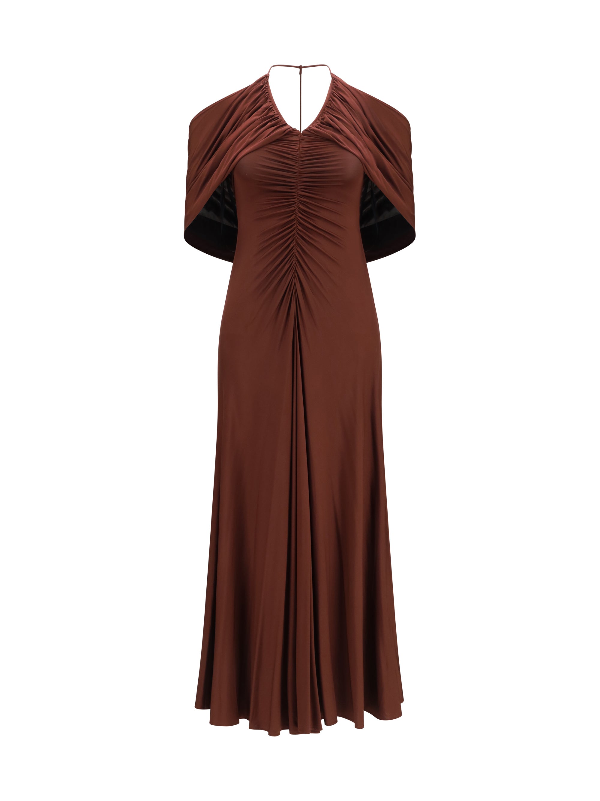 Jersey Midi Dress — Brown