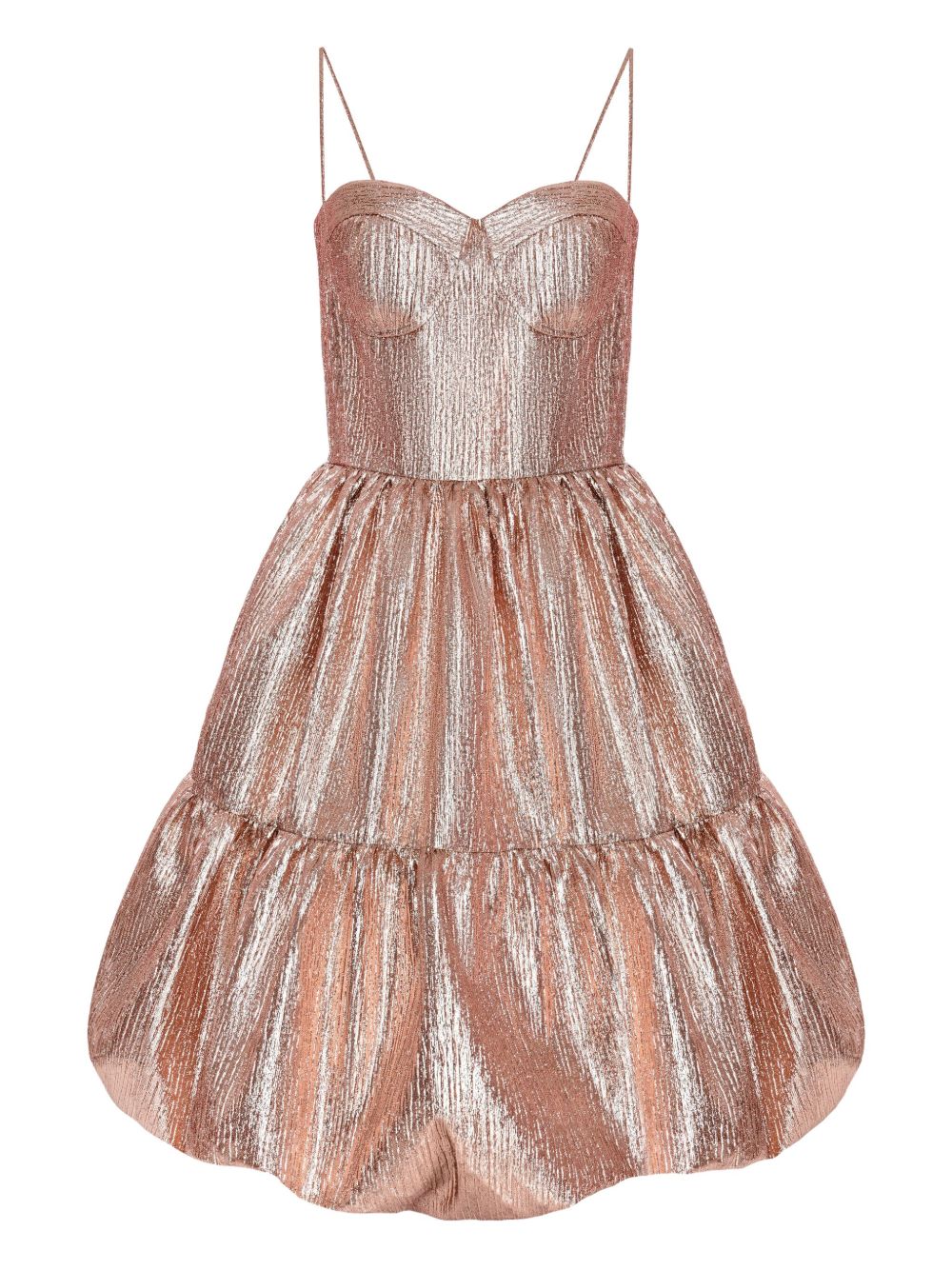 Metallic gathered minidress - Pink