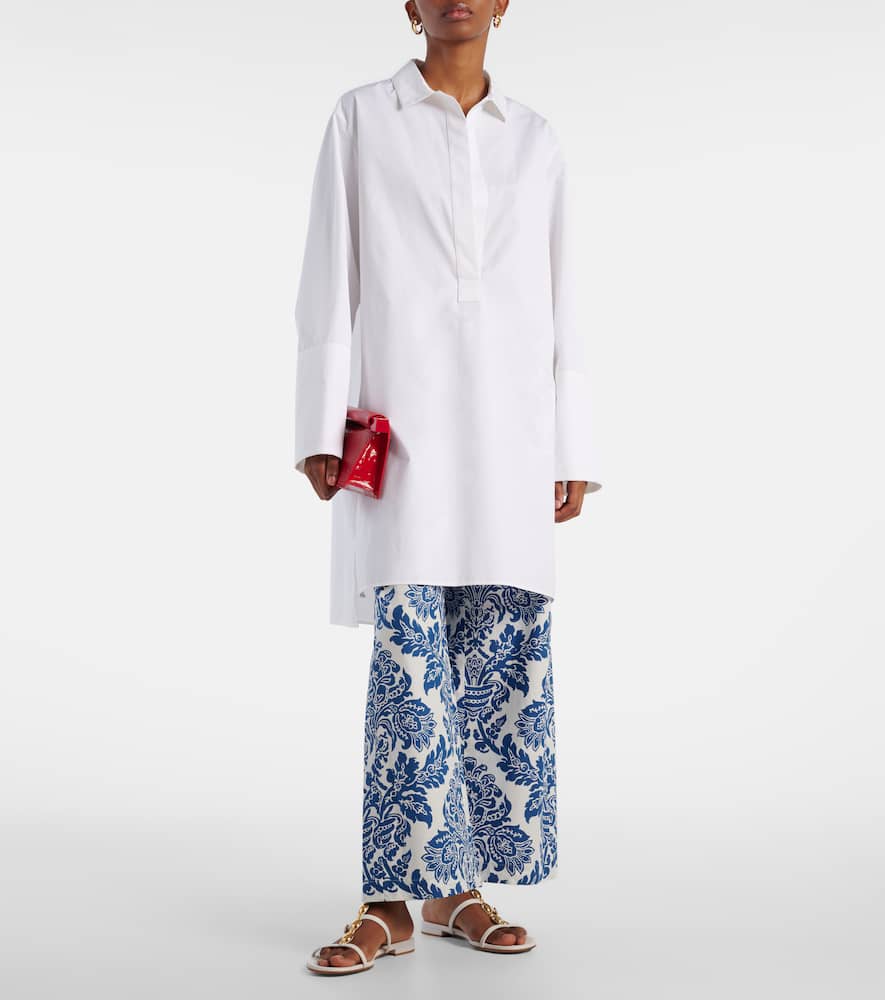 Merano cotton wide-leg pants