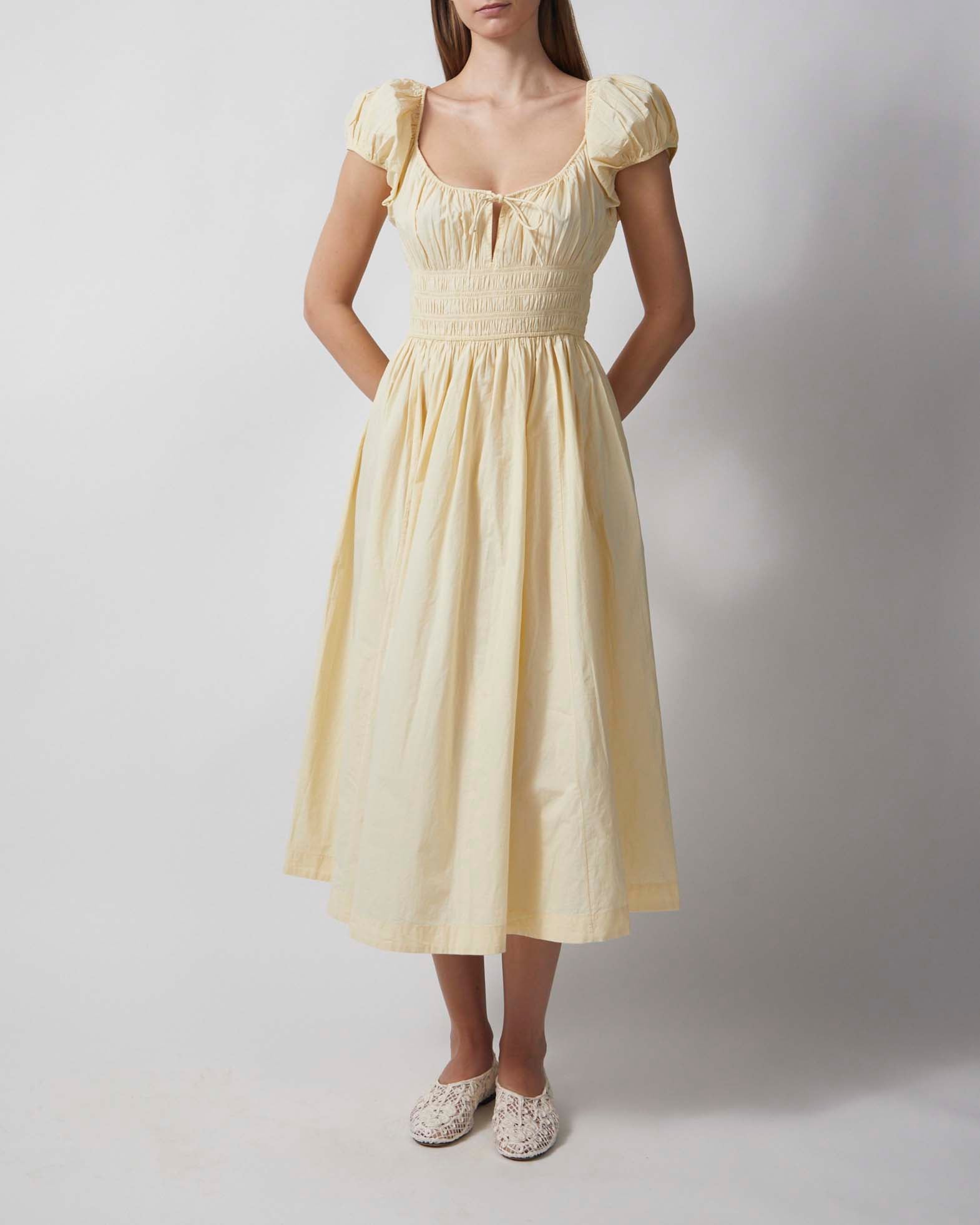 DÔEN Dress Quinn Light yellow