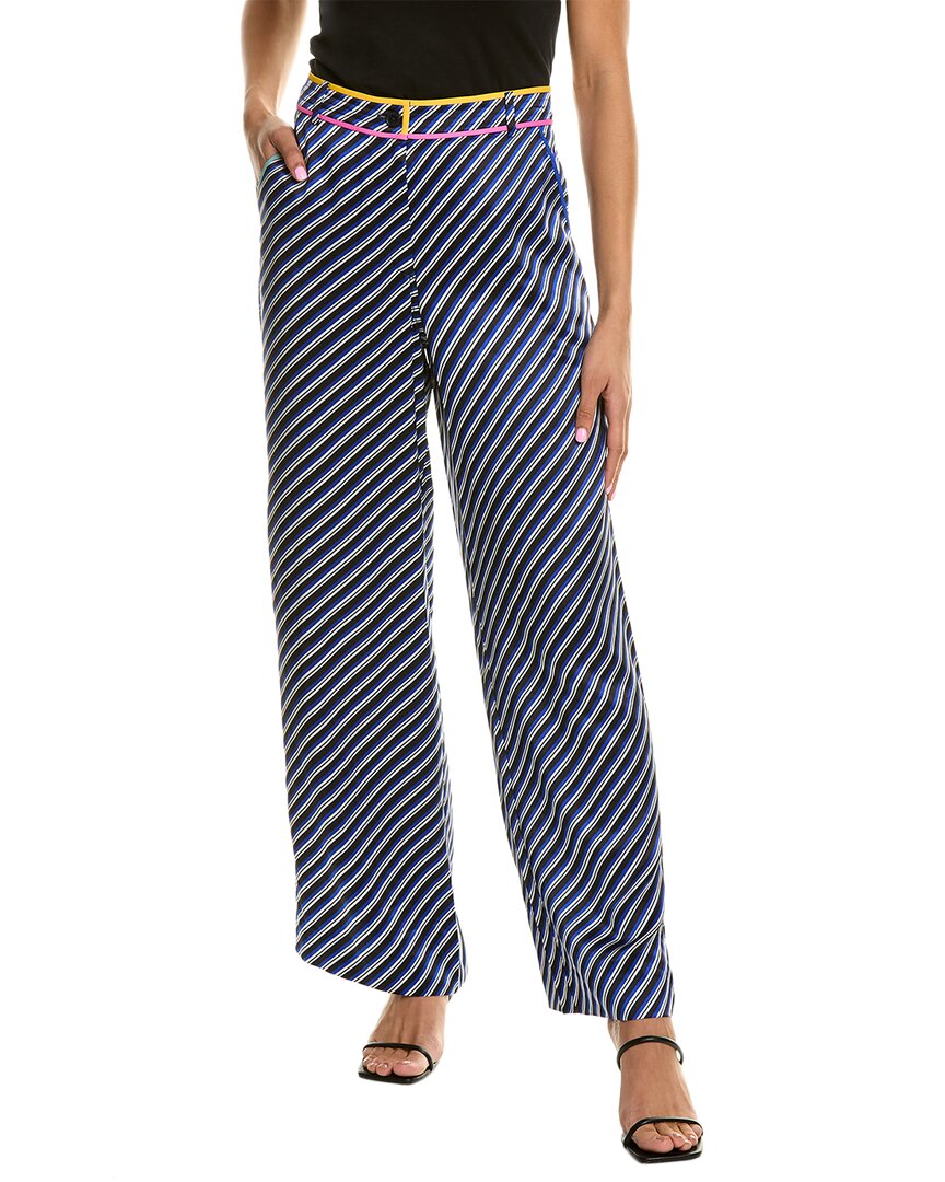 Contrast Binding Silk Pajama Pant