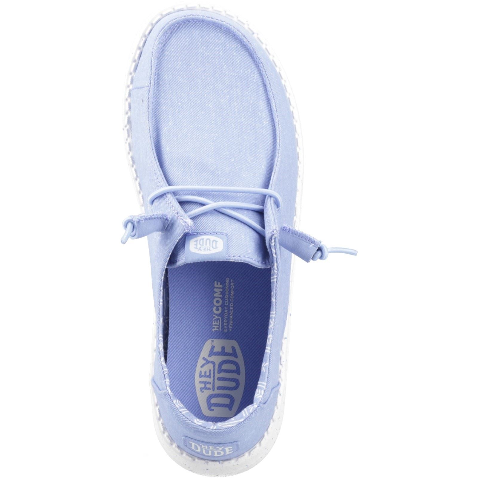 Heydude Wendy Stretch Canvas Textile Women's Hydrangea Blue Loafer