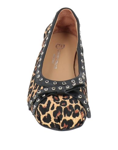Woman Ballet flats Camel Size 7 Textile fibers, Leather