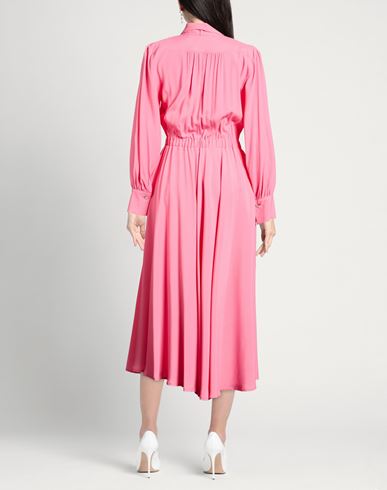 Woman Maxi dress Pink Size 6 Acetate, Silk