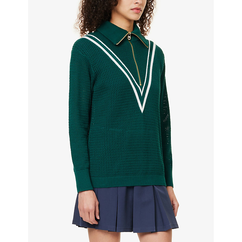 Womens Forest Savannah Branded Cotton-knit Jumper L