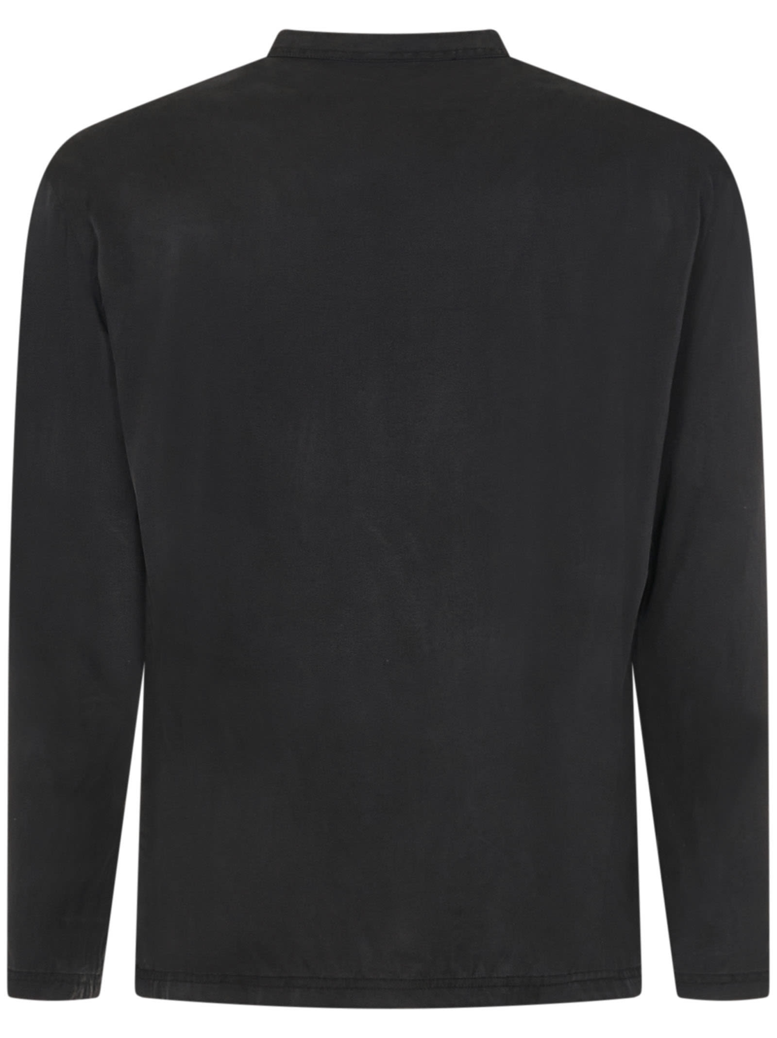 Henley stretch-silk loungewear shirt