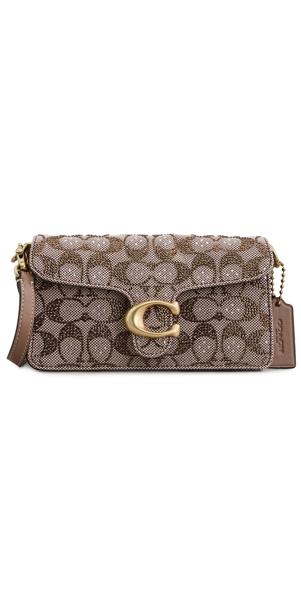 Crystal Signature Soft Tabby Shoulder Bag Mushroom One Size