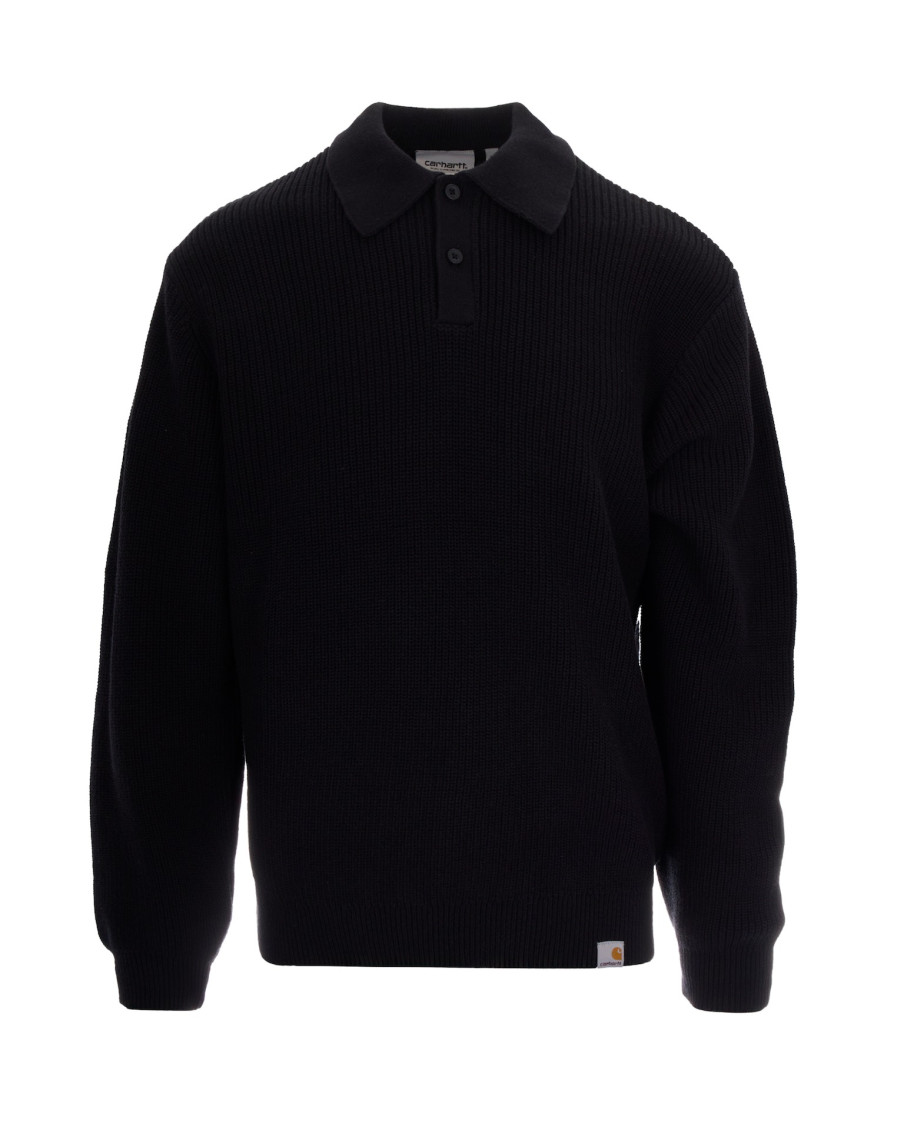 Black Shirt Collar Polos