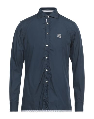 Man Shirt Navy Size 15 Cotton