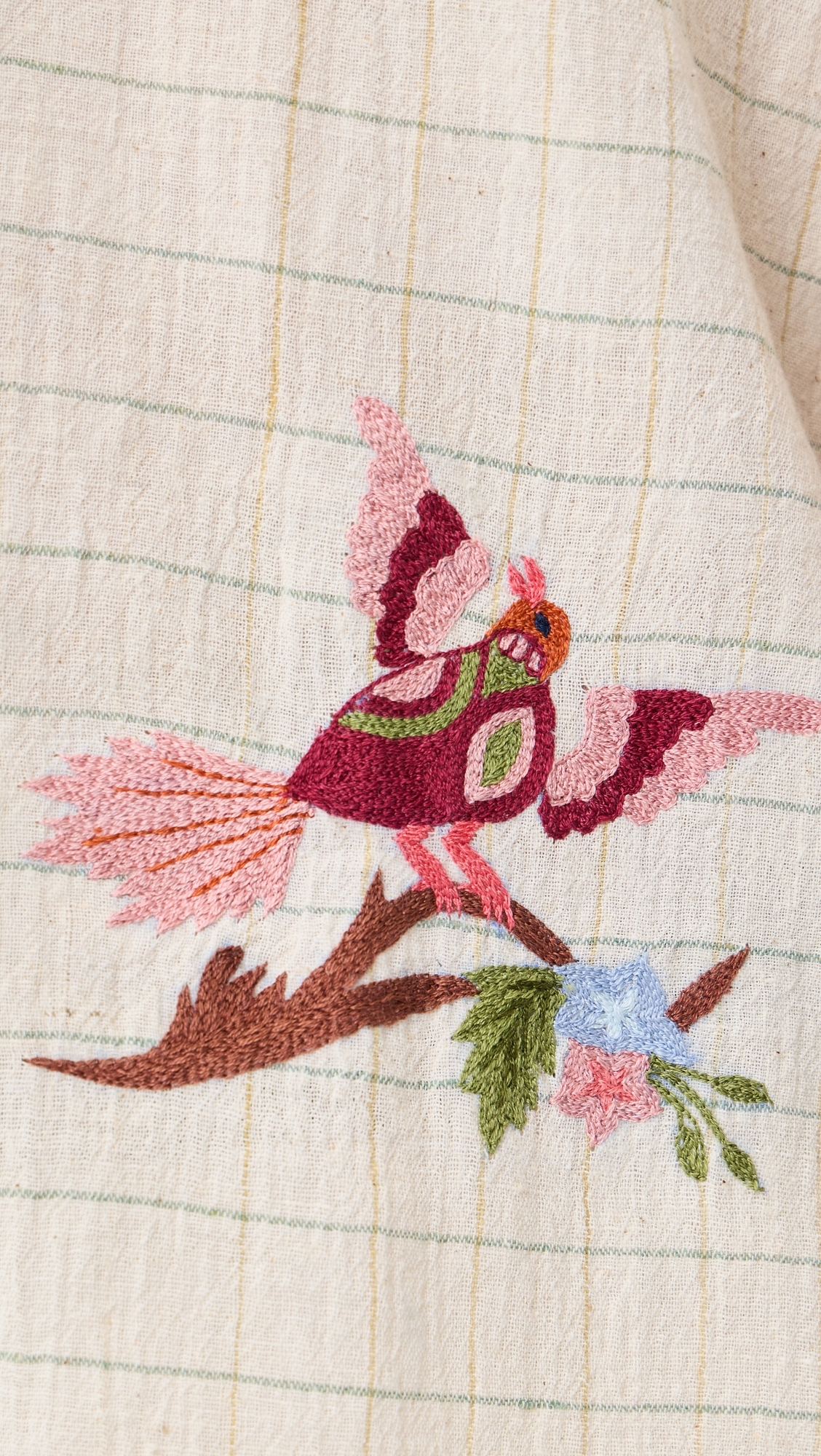 Rohit Hand Embroidered Shirt Natural