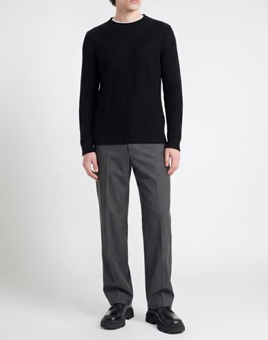 Man Sweater Black Size L Merino Wool, Acrylic