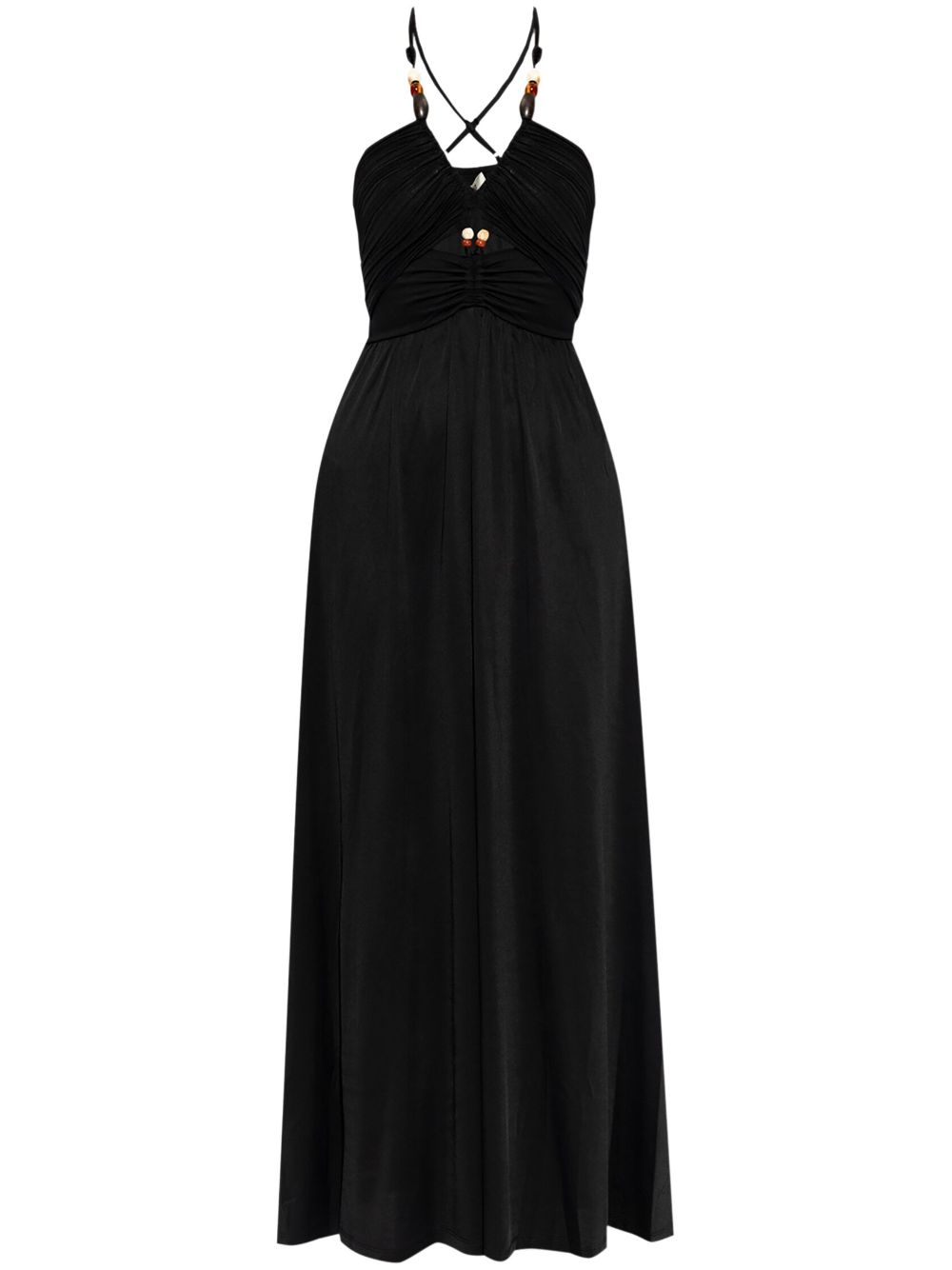 Caty bead-embellished maxi dress - Black