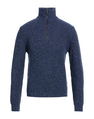 Man Turtleneck Blue Size M Merino Wool, Polyamide