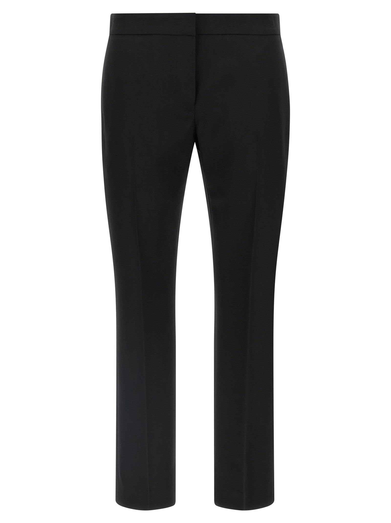 Wool Grain de Poudre Trousers — Black