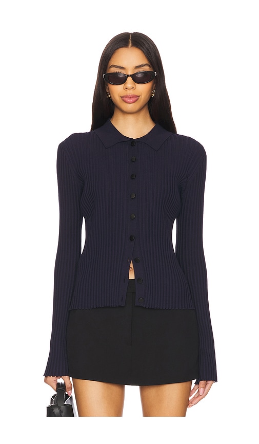 Rue Sophie CARDIGAN MIT KRAGEN MILE in Navy. Größe XS. Also in L
