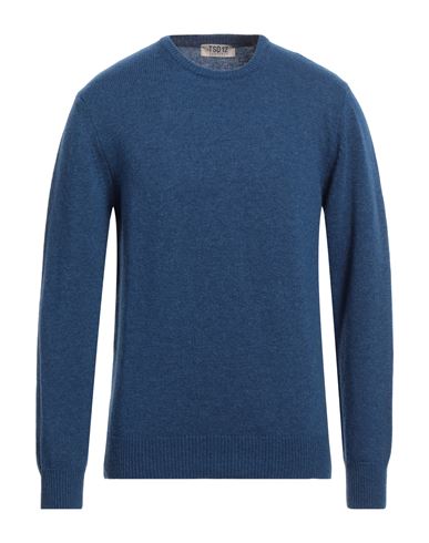 Man Sweater Blue Size 3XL Lambswool, Polyamide