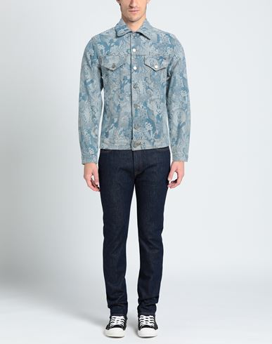 Man Denim outerwear Blue Size M Cotton
