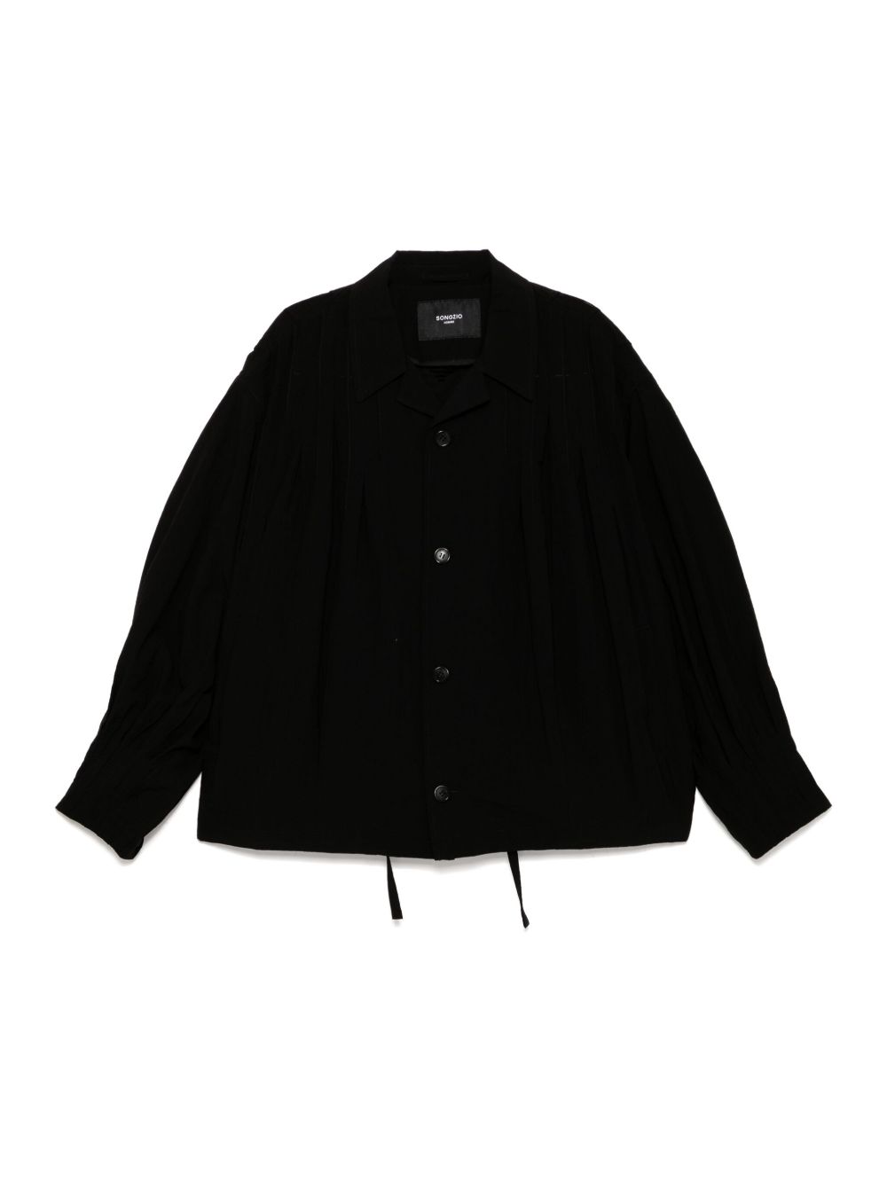 Polydart collared jacket - Black