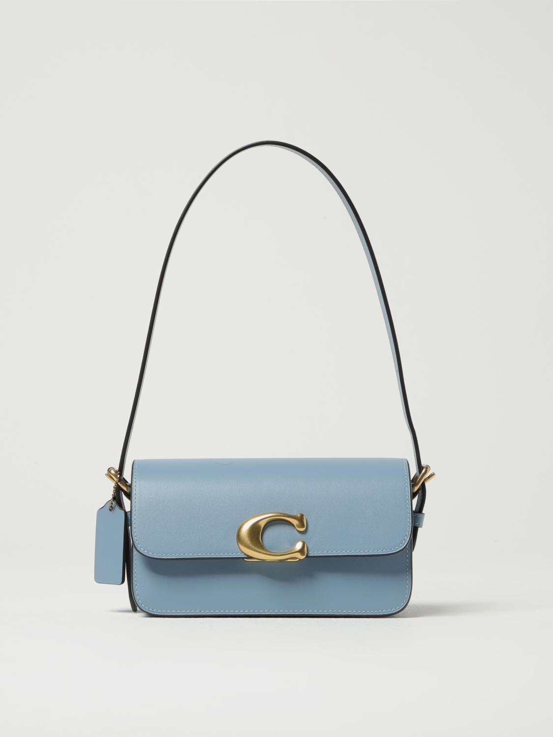 Coach logo-plaque shoulder bag - Black